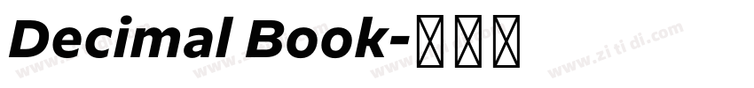 Decimal Book字体转换
